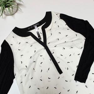 Kensie High Heel Print Blouse